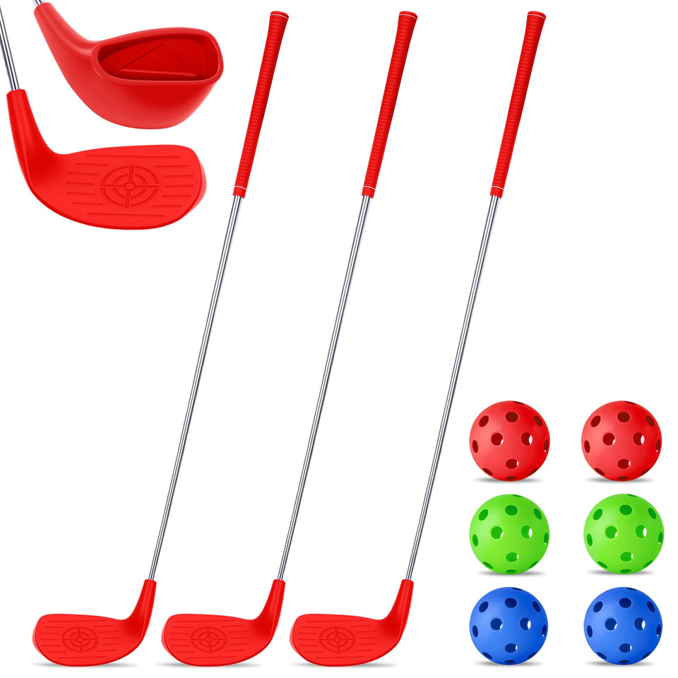 Zealor 3-pack 36inch backyard golf clubs ready for family practice.