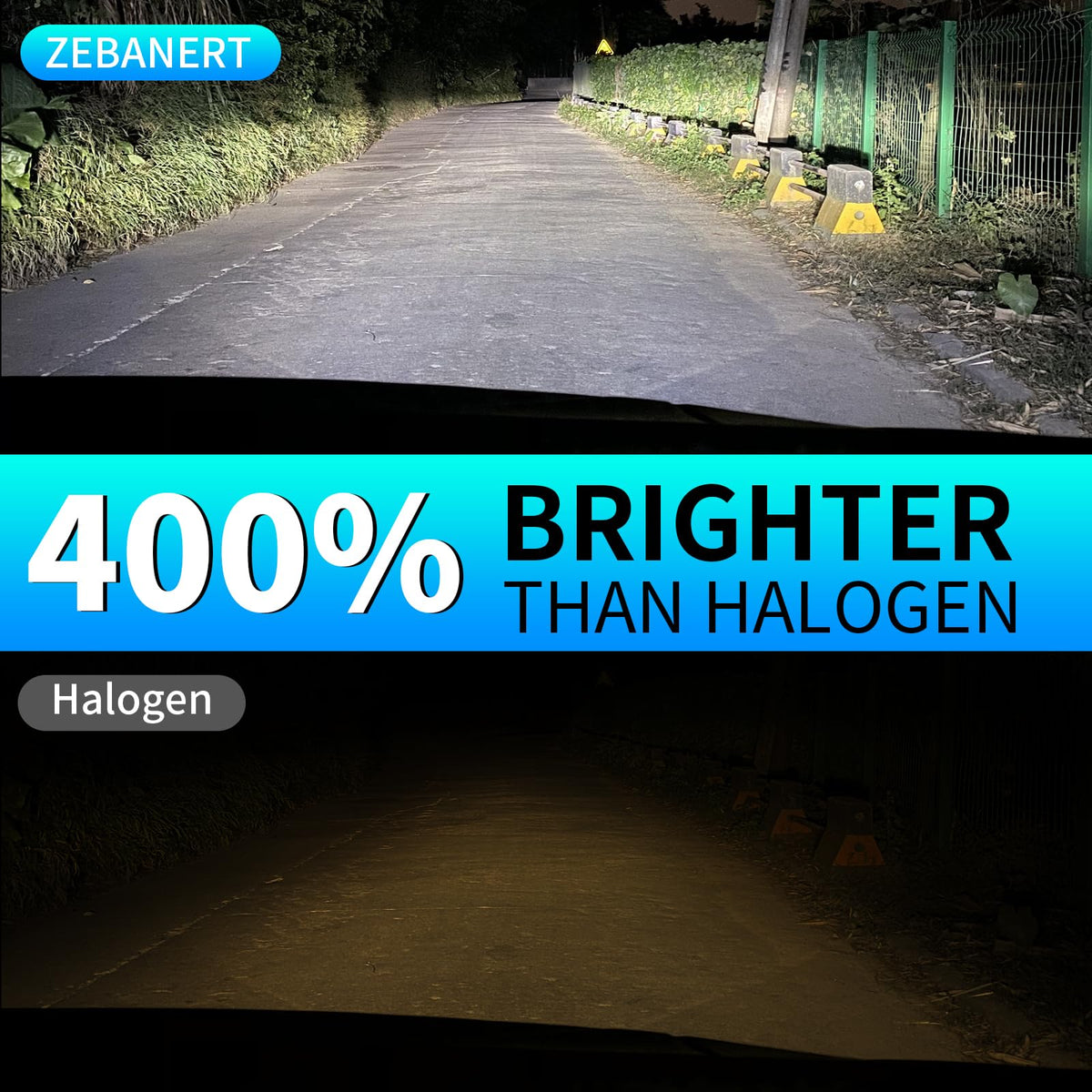 ZEBANERT 8000LM bulbs provide brighter illumination for late-night golf cart trips