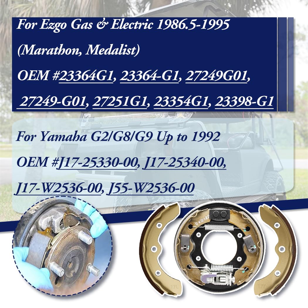 ZeeKee brake-shoes for Ezgo 1986.5-1995 deliver reliable stopping performance.