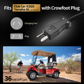 Zeekpowa 15A 48V golf cart charger side view highlighting rugged housing