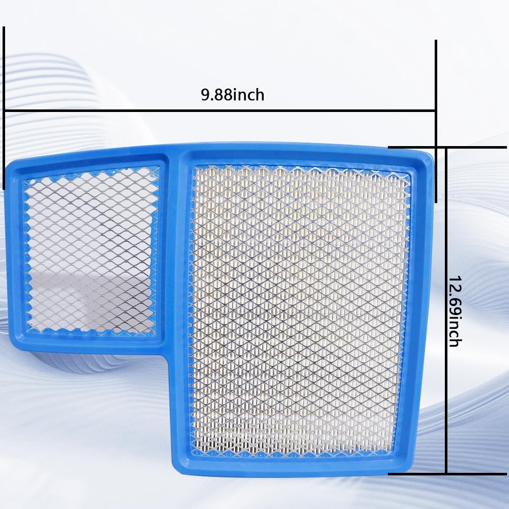 ZELYVER air filter packaging contents including pre-filter and clamps for easy maintenance