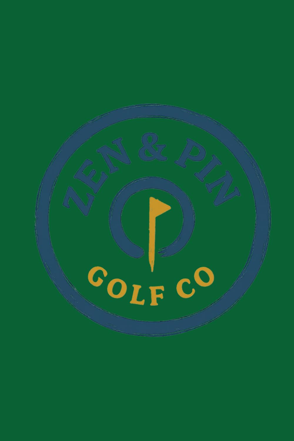 Zen and Pin Journal cover view, inviting calm focus for daily golf practice and mindset.