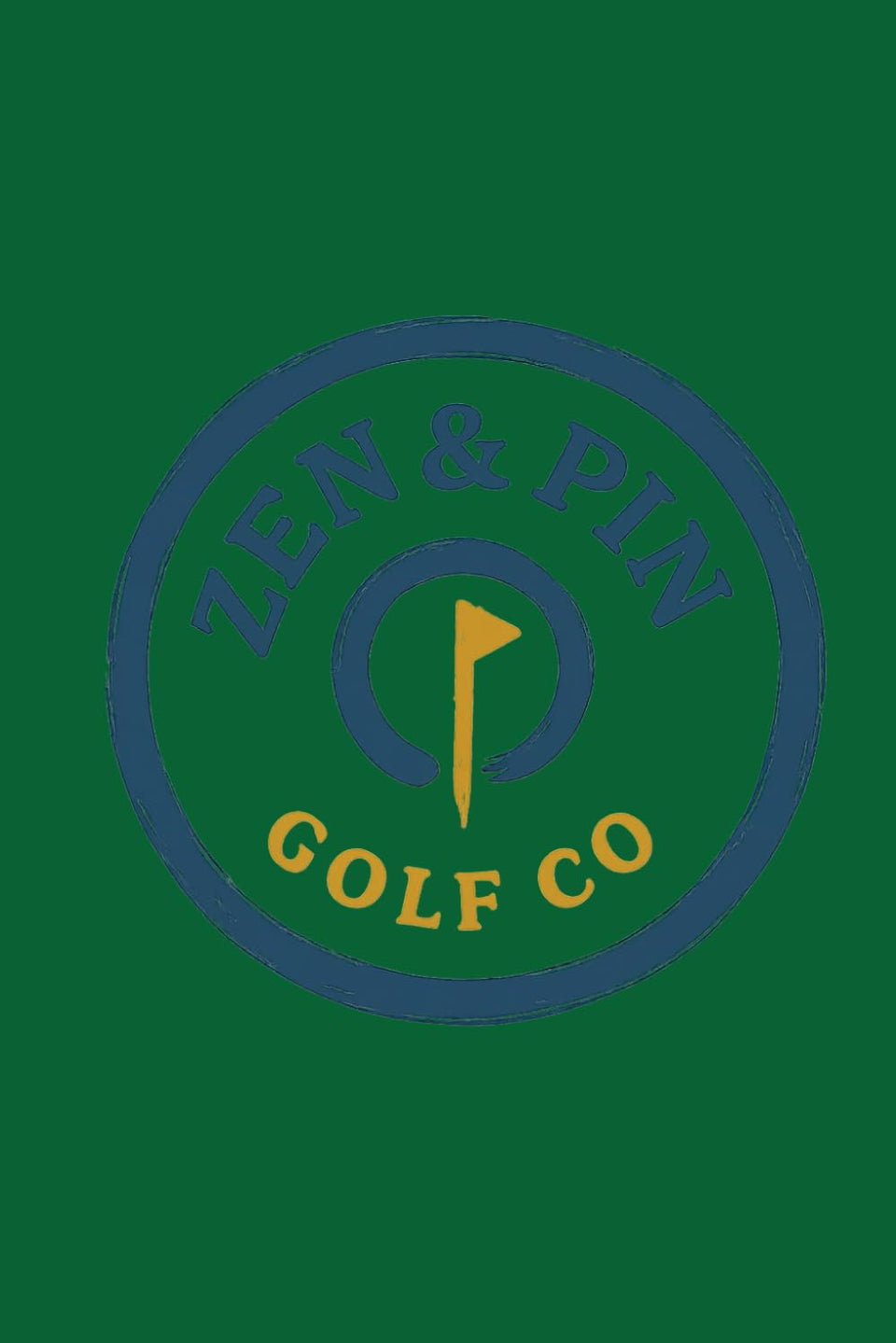 Zen and Pin Journal cover view, inviting calm focus for daily golf practice and mindset.