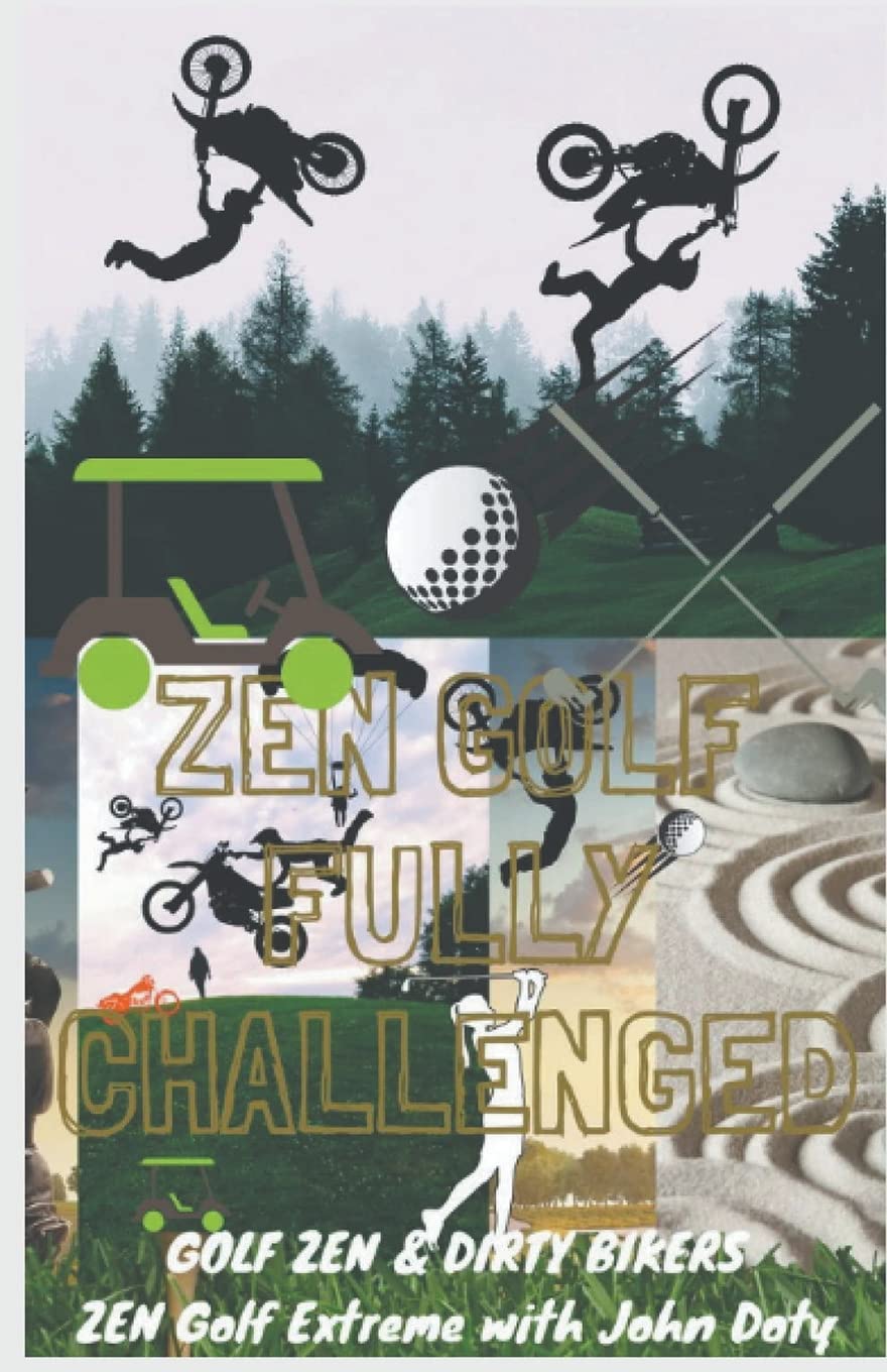 Zen Golf book cover shows calm focus for on-course zen mindset.