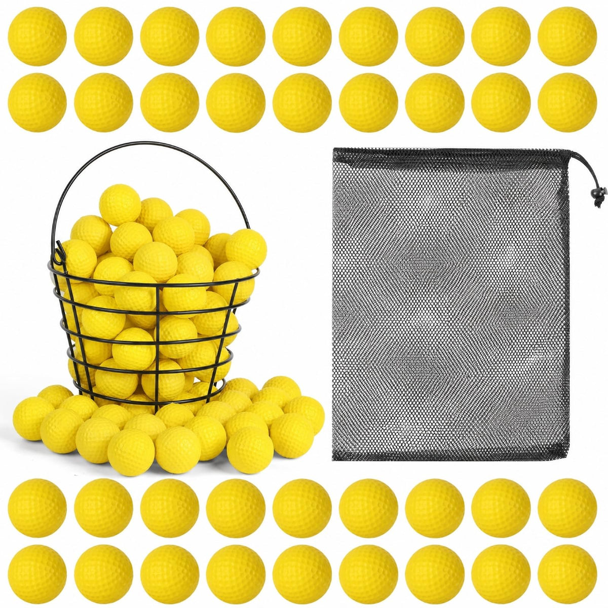 ZenNex 80-pcs foam golf balls pack, ideal for portable indoor and outdoor practice.