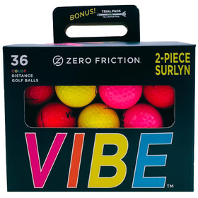 Zero Friction Vibe orange ball: high visibility for easy spotting on the course.