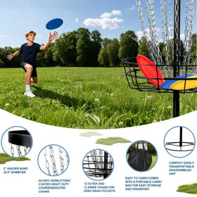 ZestOut basket being carried to a park for portable setup and on-the-go practice.