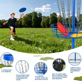 ZestOut competition-spec basket highlights 24-chains for disc retrieval consistency.