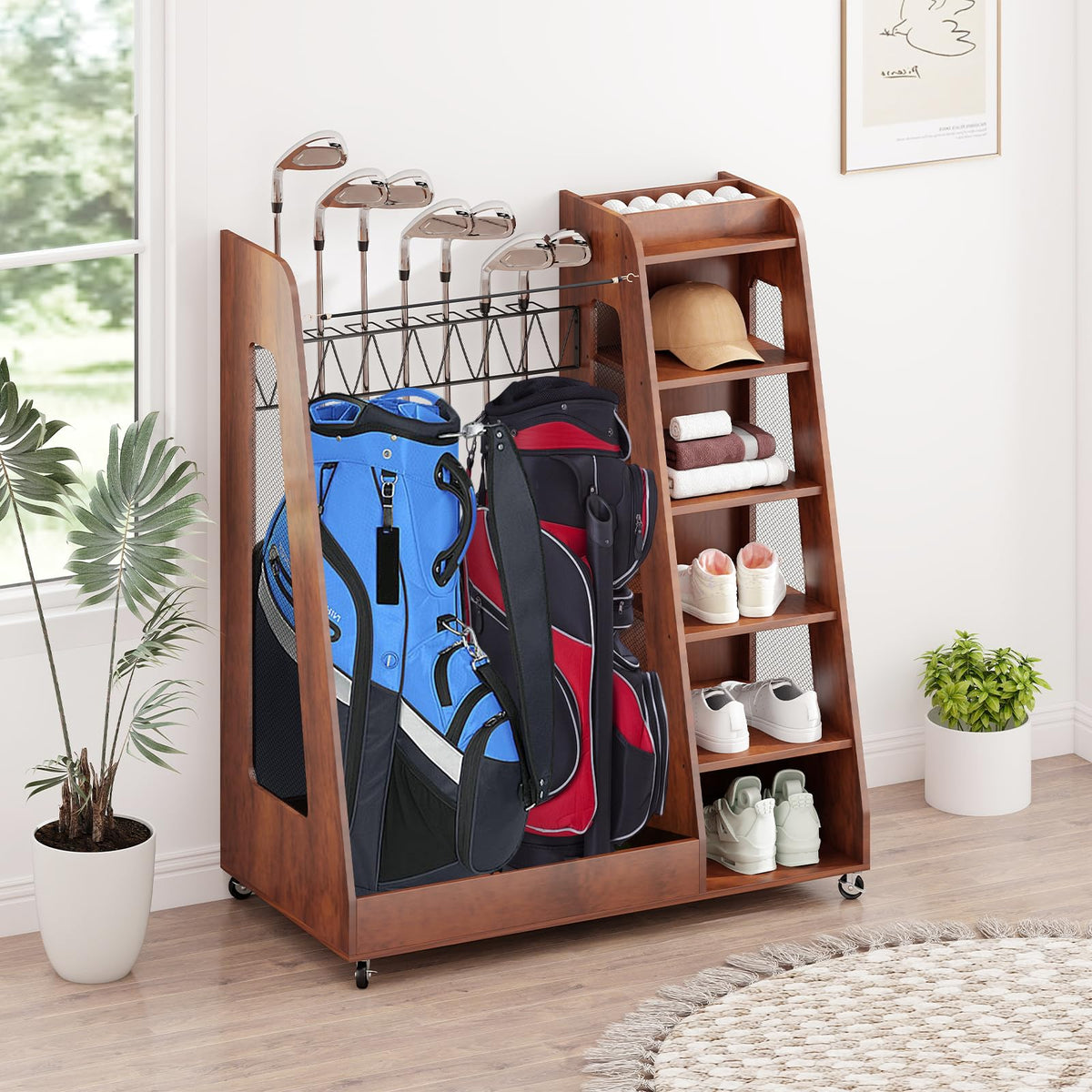 Zevemomo easy-assembly golf rack installs in minutes with simple tools