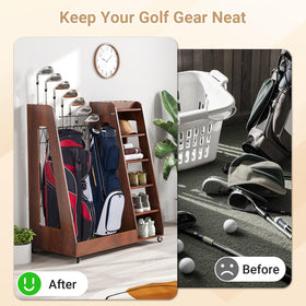 Zevemomo versatile golf storage organization designed for home or club