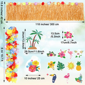 Zeyune plastic flower lei garland adds festive color and easy installation