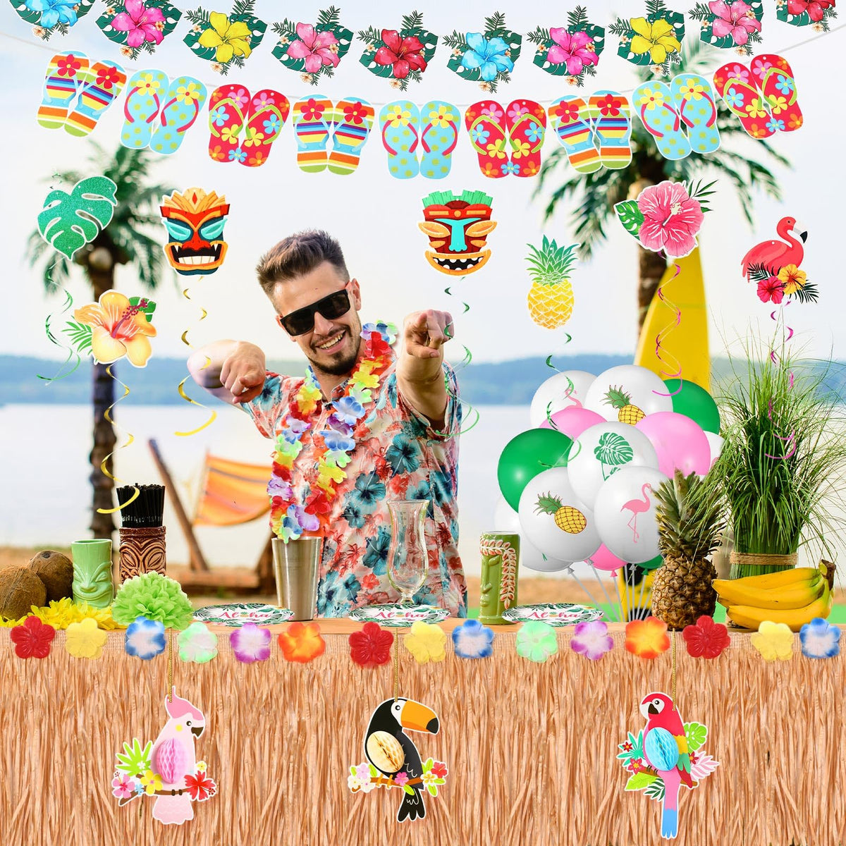 Zeyune tropical parrot bird decor brings vibrant island vibes.