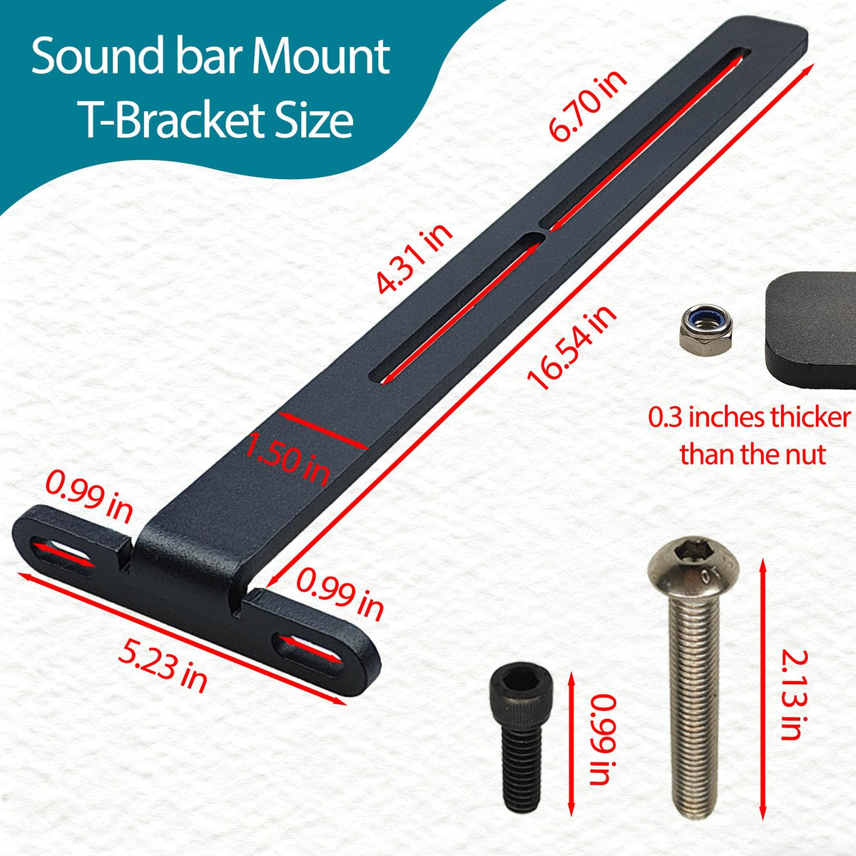 ZGTools installation kit showing complete hardware for quick setup of the soundbar mount.