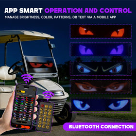 Zhengyu app-controlled LED screen enabling custom text and animations.