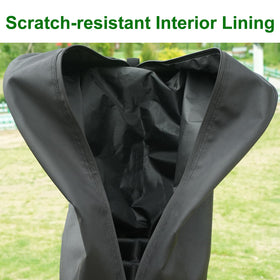 ZHICIM black rain cover protecting clubs in wet weather.