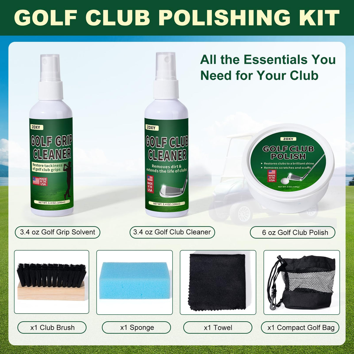 Zhizaiql compact golf bag keeps the kit organized between rounds.