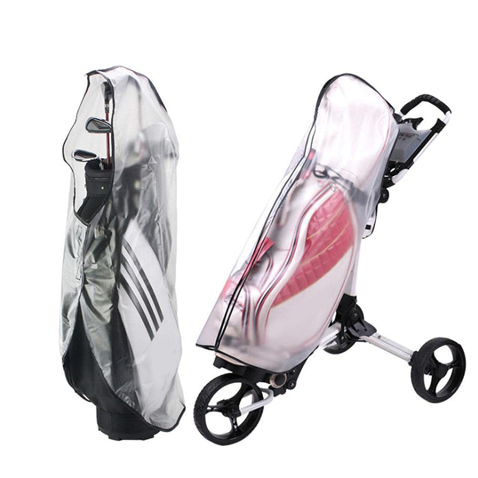 Zhongdawei golf bag rain cover in full-length design protects clubs from rain and dust.