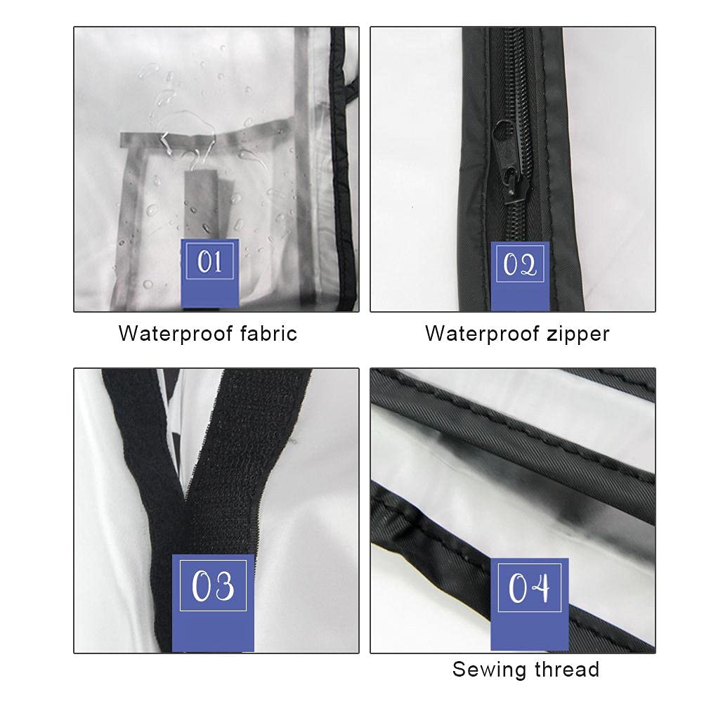 Zhongdawei transparent white rain cover shows bag while protecting contents.