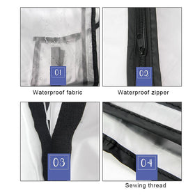 Zhongdawei transparent white rain cover shows bag while protecting contents.