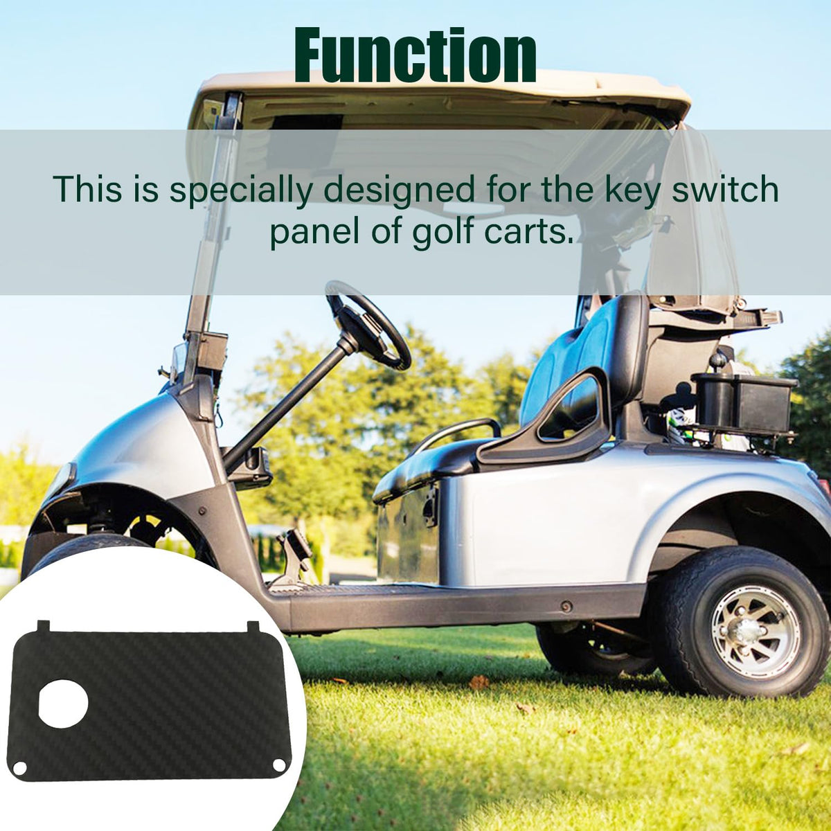 ZHWOTO EZGO 36V/48V compatible key switch plate upgrade ready.