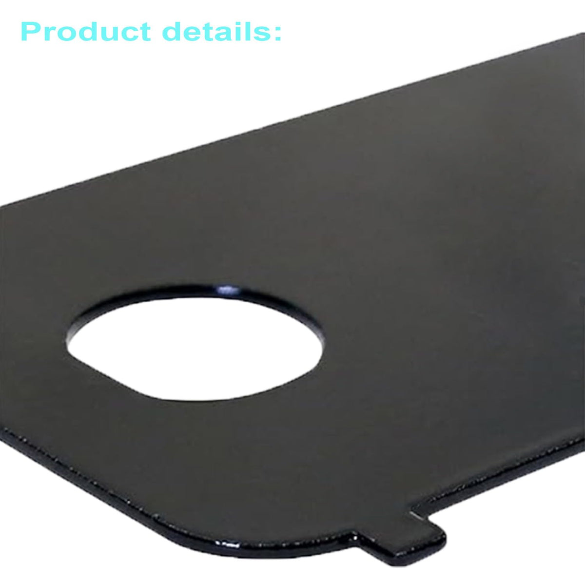 Close-up of ZHWOTO KEY-01 stainless steel plate with durable black finish.