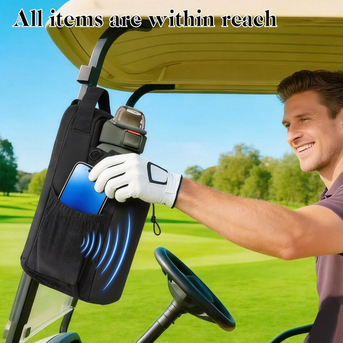 ZIORS built-in key holder keeps keys secure on the course