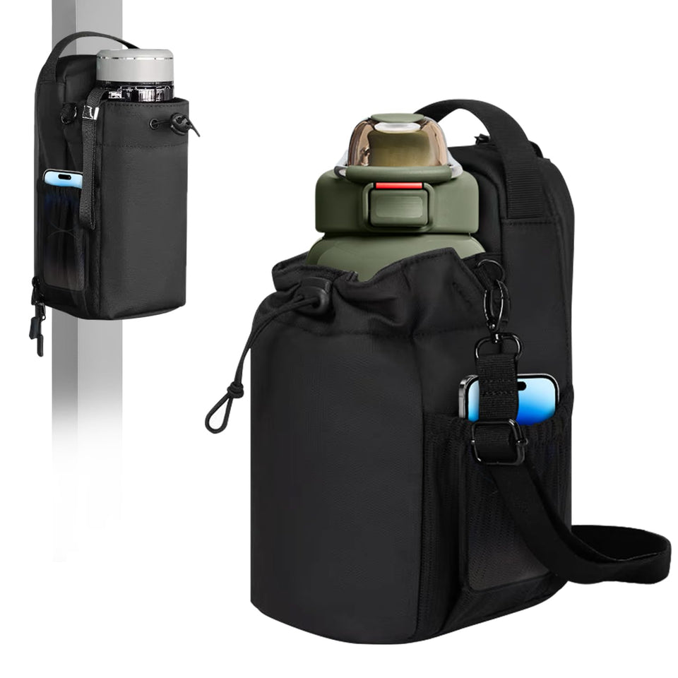 ZIORS magnetic bottle bag on golf cart showing quick hydration access