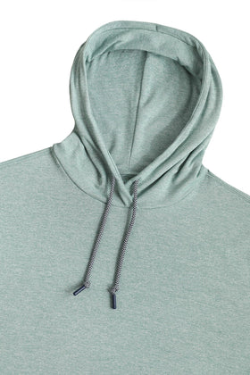 ZIRE Golf Men's Performance Hoodie heather light green detail adds subtle style for casual and course wear