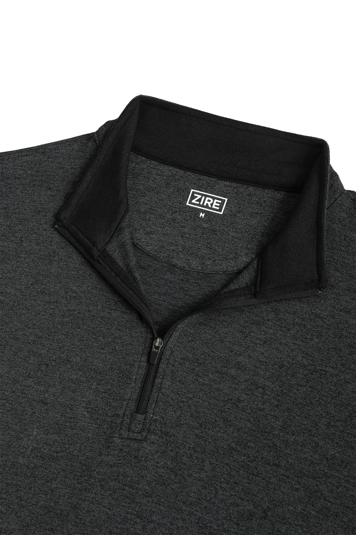 ZIRE Golf men's quarter-zip collar; lightweight mid-layer ideal for travel.