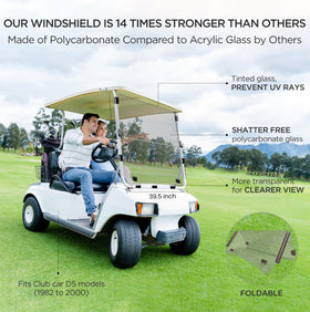 ZivPlay tinted windshield provides UV protection and glare reduction