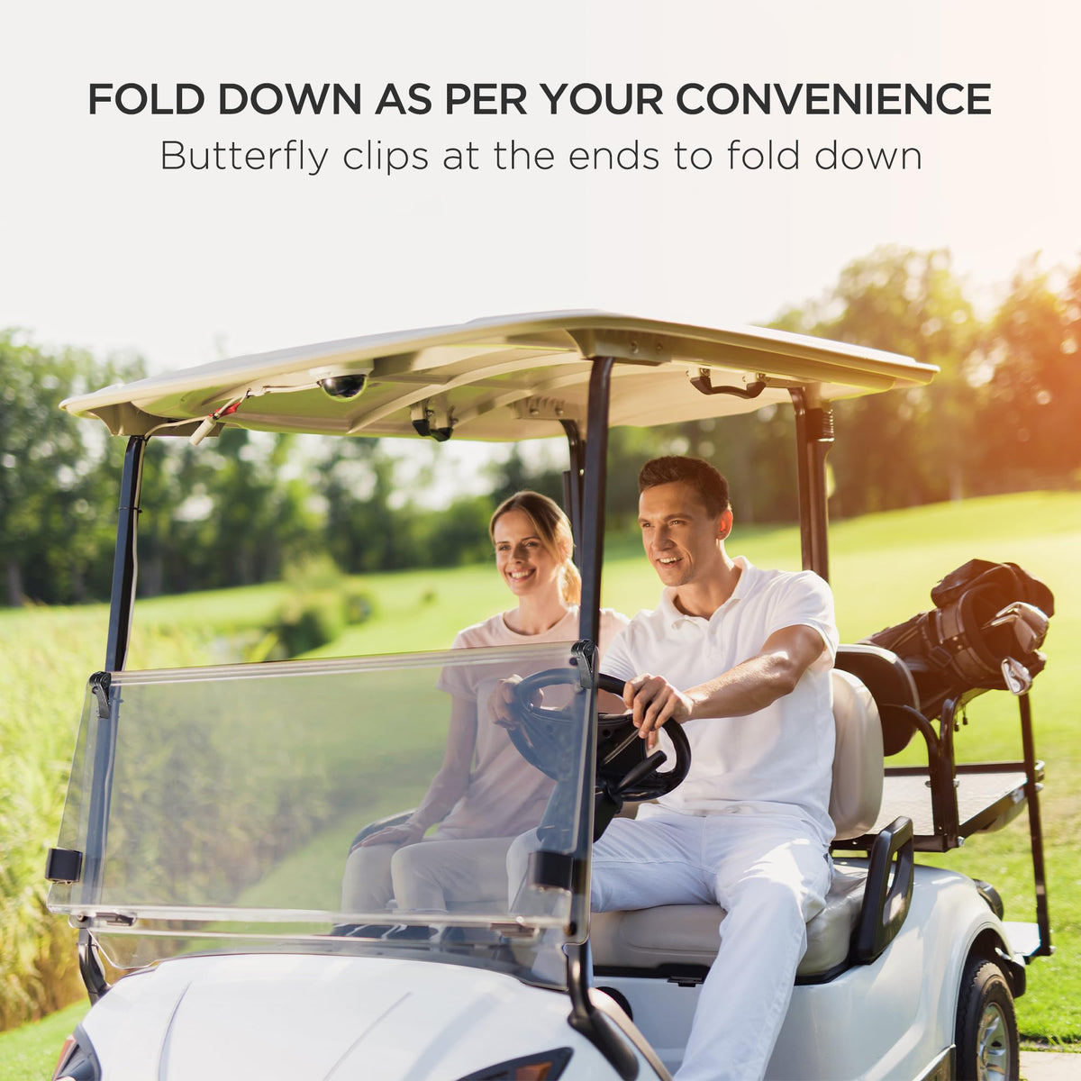 ZivPlay Ezgo windshield anti-glare tinted design reduces glare