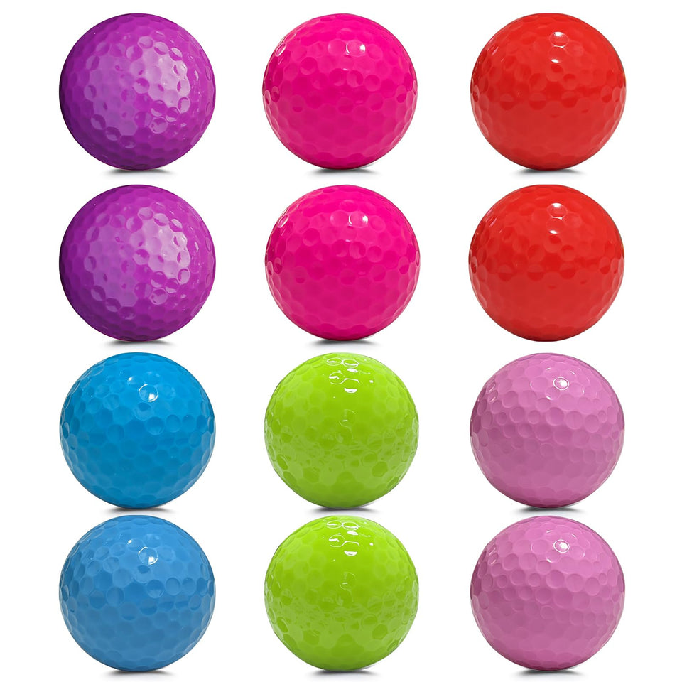 ZNLAKUNO 2-Piece golf ball in red for easy practice visibility