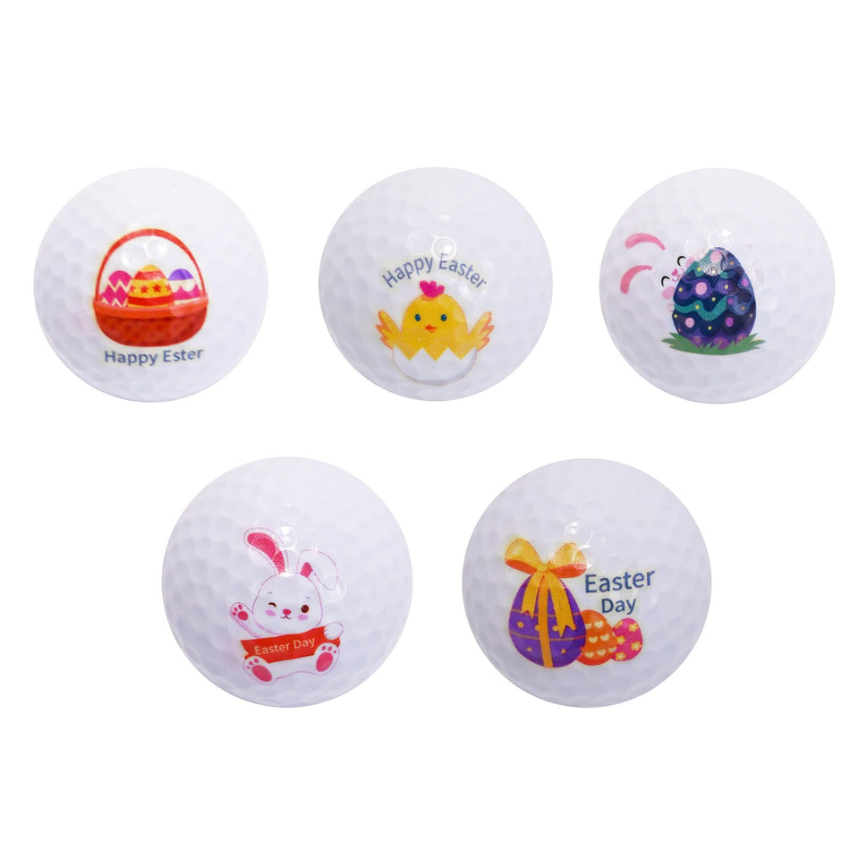 ZNTU Easter golf balls with bunny design for festive practice sessions