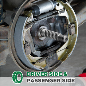 Zonon snap rings included for secure axle assembly.