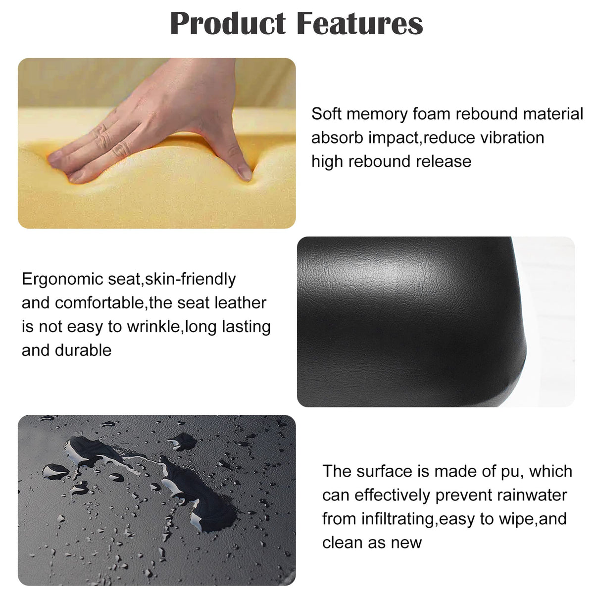 ZOOMYIN PU leather cushion resists water and wipes clean after use
