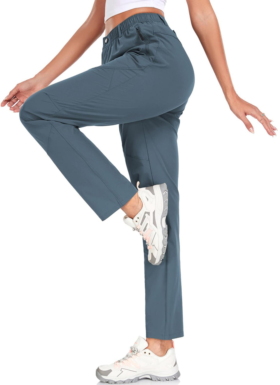 ZOOXING women's golf pants with wrinkle-free fabric for travel and course comfort