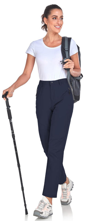 Zooxing women's golf pants with three zipper pockets for secure essentials.