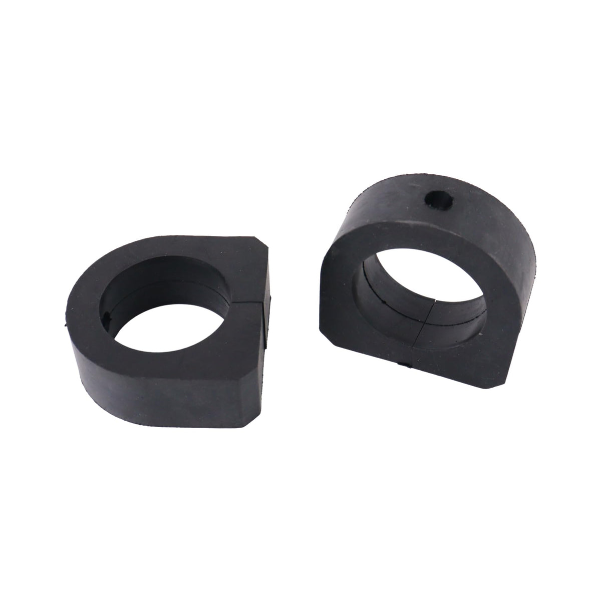 Durable elastic rubber material bushing maintains shape under stress
