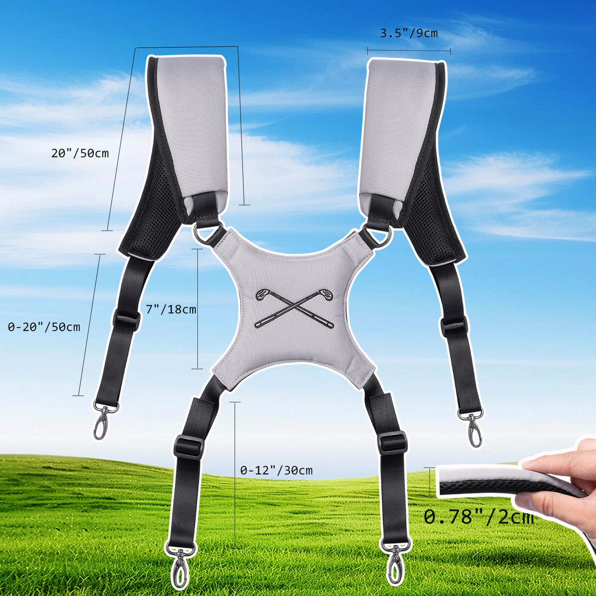 Zorslesy double-shoulder strap padding for comfortable, balanced carry.