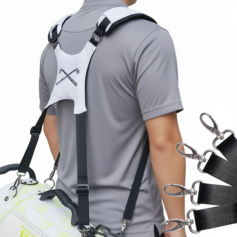 Zorslesy golf bag straps featuring detachable swivels for quick replacement.
