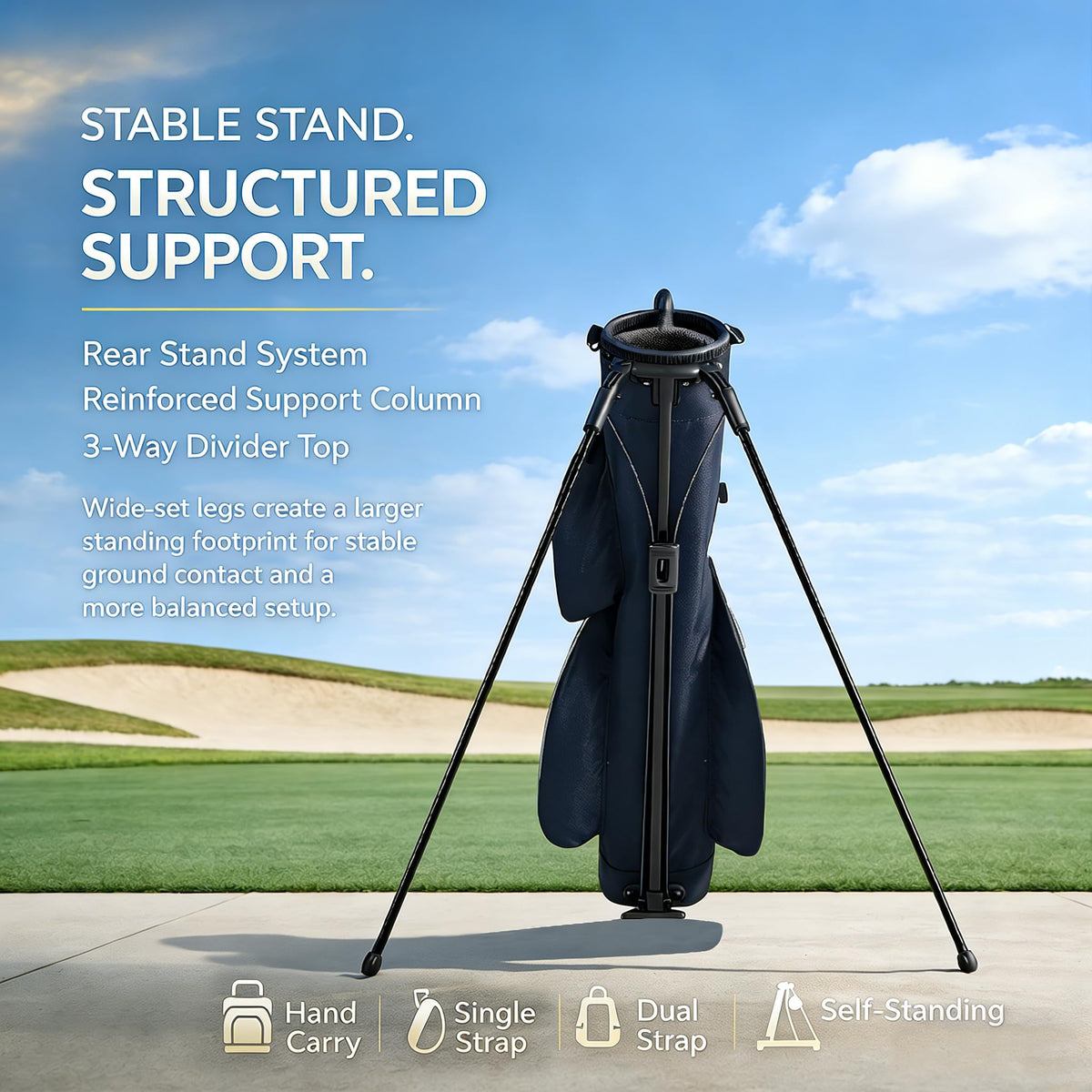 ZOZOTO Golf Stand Bag lightweight design reduces fatigue on walks