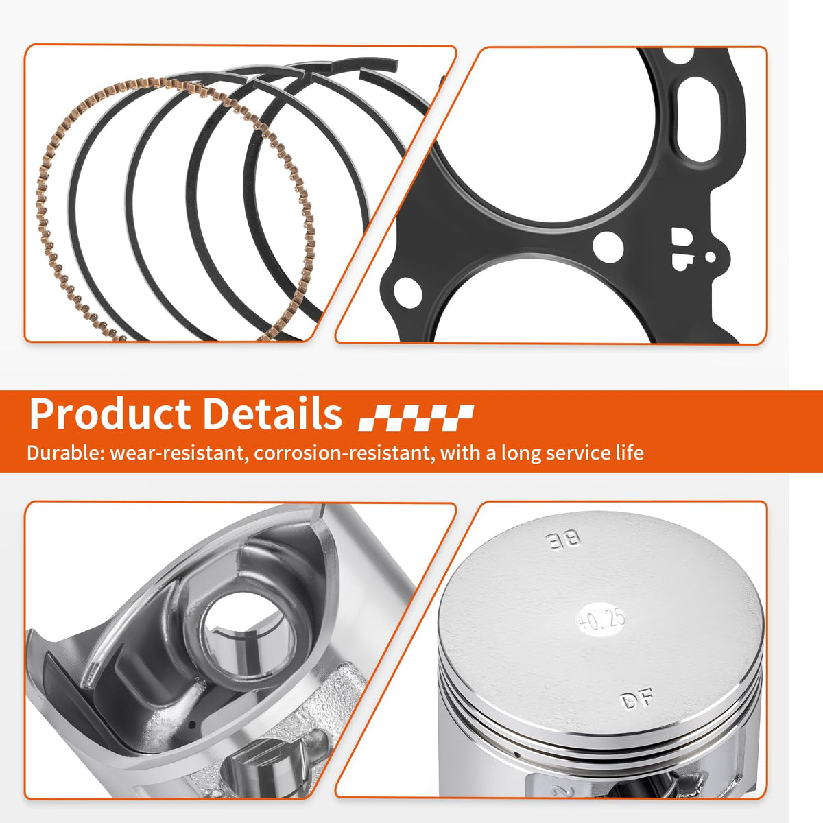 Zozoye EZGO 350cc springs and retainers promote stable valve operation.