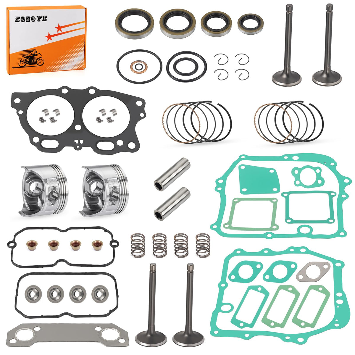 Zozoye EZGO 350cc top-end piston kit boosts engine response and durability.