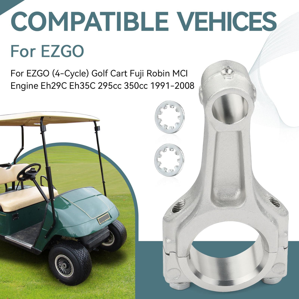 EZGO 4-cycle fitment diagram featuring Zozoye rod for compatibility verification