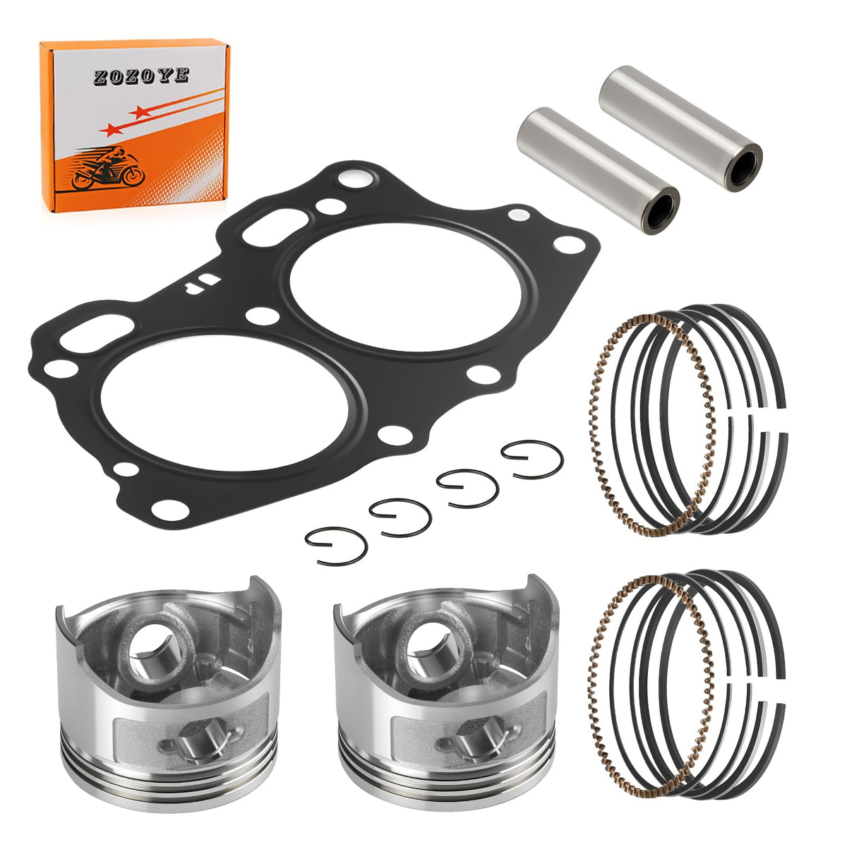 Zozoye EZGO Fuji Robin piston set front view for 1991–2008 TXT carts improves fit
