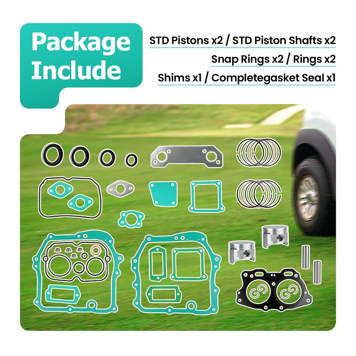Zozoye EZGO Fuji Robin ring set demonstrates proper compression ring seating.