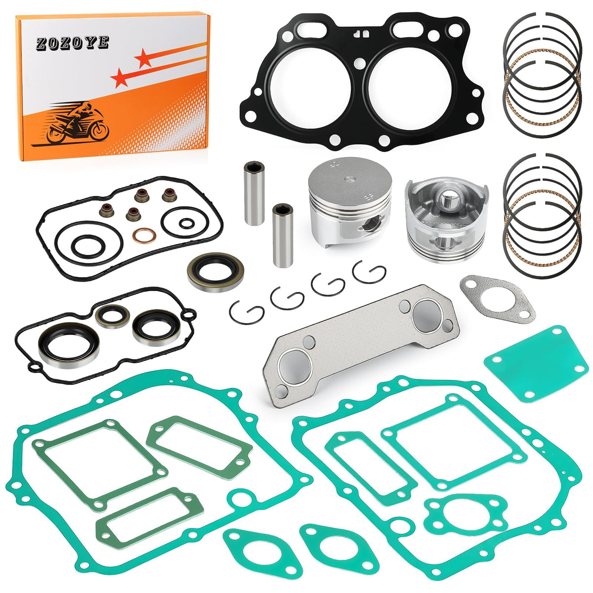 Zozoye EZGO Fuji Robin snap rings for secure piston assembly.