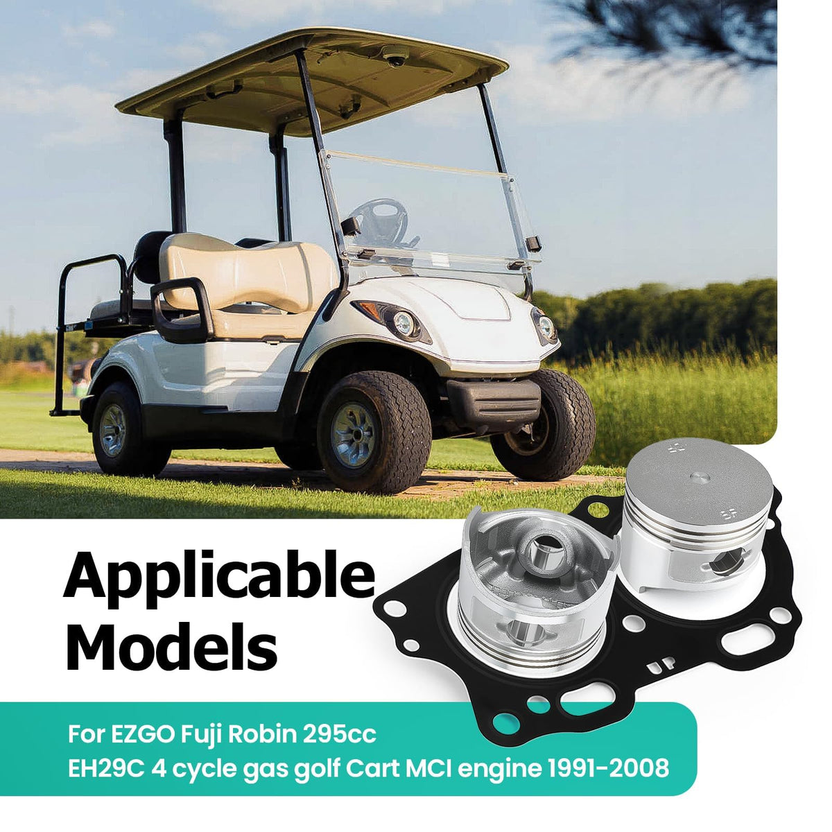 Zozoye EZGO Fuji Robin piston highlights the STD piston for reliable top-end rebuilds.