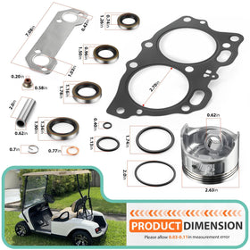 Zozoye EZGO piston rings and wrist pins for a complete, reliable engine overhaul.