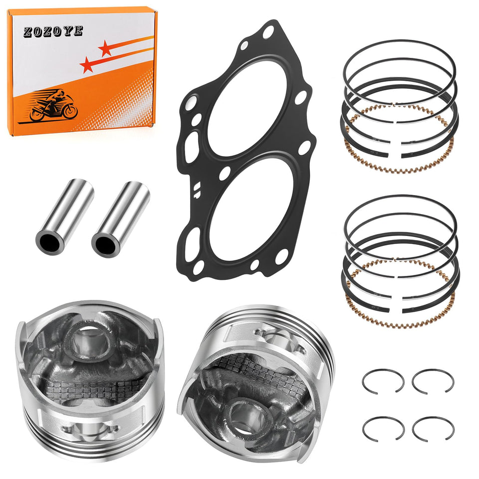 Zozoye EZGO TXT 295cc piston set; oversize 0.5mm upgrade improves compression.
